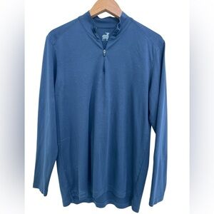 Raffi Cotton Quarter Zip Mock Lightweight Pullover Men’s Size Large